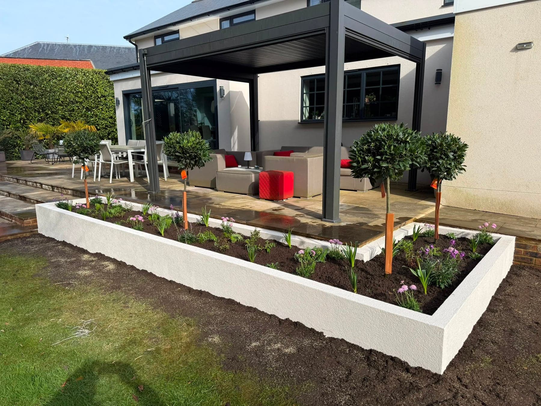 Gemzas Garden Maintenance and Landscaping Raised planter after landscaping